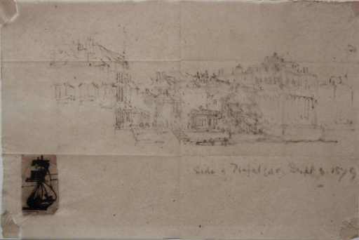 Trafalgar Square Study for his etching Greenwich by Sir Francis Seymour Haden